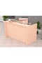 R06 Oak Office Reception Desk Without Drawers - 160cm - 2