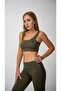 Thick Strap Crop Top Khaki