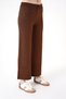 Women's Wide Leg Regular Fit Knitwear Trousers Brown 24W120 - 2