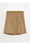 Ecru Elastic Waist Houndstooth Patterned Girls' Skirt from Guli's Boutique - 5