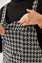 سالوبيت نسائي أبيض وأسود بنقشة مخملية 60351164 - 4