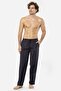 Men's Plaid Single Bottom Pajamas, Pocket Detail, 95% Cotton, 5% Lycra - 2