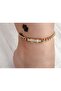 Gold Color Baget Stone-Set Steel Anklet 21+5cm Acr1529