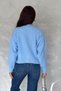 Women's Baby Blue Standard Size Pearl Button Short Knitwear Cardigan - 5