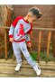 Dinosaur Motif Two Thread Fabric Kids Tracksuit MNK0564 RED - 2