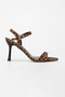 Mabeyn Series Thin High Heels Ankle Stones Buckle Women's Leopard Evening Dress Shoes - 4
