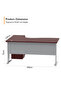 Stazion 1612 Modern Office Workstation Apple Cherry - 4