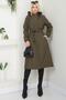 Khaki Color Allers and Fur Inside Coat - Ss2330 - 3