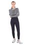 Ecru Striped Bearded Soft Sweater 6618