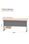 Stazion 1612 Modern Office Workstation Oak - 4