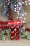 Christmas Tree Ornament 4 cm Red Ball Set of 6 - 3