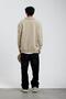 Men's Sweatshirt Brand Written on the Collar Cream Oversize Zippered Half Zipper 3 Thread Without Threaded Stitching - 4