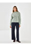 High Collar Self-Patterned Women's Knitwear Sweater (W4) - 2