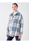Plaid Long Sleeve Maternity Lumberjack Shirt Jacket
