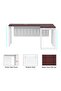 Bentuk 139-16L Apple Cherry Modern Workstation without drawer - 3