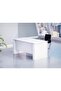 Premium White Modern Office Workstation 140 cm