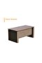 Truffle Davos Oak with Grey Modern Office Workstation 140 cm - 4