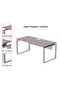 Carre 5116 Modern Workstation without Drawer Computer Desk Truffle Davos Oak Ideal for Home - 2