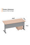 Stazion 1210 Modern Office Desk Oak with Drawers - 4