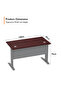Stazion 1260 Modern Office Desk Apple Cherry - 4