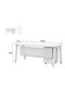 Bentuk 139-18 White Modern Workstation - 5