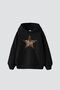 Leopard Starz Printed Oversize Unisex Premium Black Hoodie