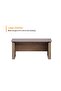 Truffle Davos Oak with Grey Modern Office Workstation 140 cm - 3