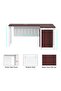 Bentuk 139-18L Apple Cherry Modern Workstation - 3