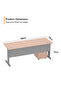 Stazion 1410 Modern Office Desk Oak with Drawers - 4