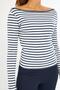 Navy Blue Women's Back Detailed Striped Camisole Blouse - Bono - 6