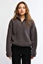 Anthracite Women's Plush Sweatshirt - Rope
