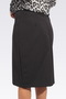 20037 Black Battery Detail Midi Size Straight Slim Skirt - 4