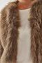 Women's Brown Faux Fur Lined Coat 38119 60251968 - 6