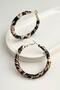 Leather Look Leopard Lightweight Hoop Earrings (4cm) - 5