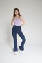 Purple Women's Slim Sleeveless Ribbed Bodysuit with Zipper Detail - Front - 6