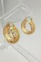 Gold Yellow Solid Brass Basket Earrings