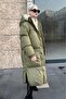 Mad Girls Khaki Long Puffer Coat Mg1303 - 2