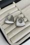 Serrated Rectangular Earrings (Size:3Cm)