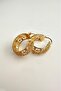 Gold Yellow Solid Brass Basket Earrings - 3
