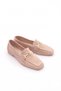 Women's Buckle Loafer Shoes Beige Suede Genuine Leather 4763841 - 2