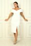 Women's Rope Strap Cross Neck Lined Double Fabric Evening Dress - 3