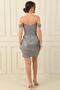 Strappy, Draped Front, Underwired, Lined, Sequined Short Dress, Slim Fit - 4