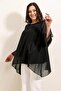 Women's Sequin Detailed Plus Size Asymmetrical Chiffon Blouse - 2