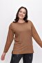 Stone Stripe Pattern Long Sleeve Plus Size Lycra Viscose Blouse - 2