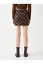 Mini Pencil Skirt Slit Detailed Plaid - 4