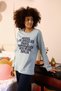 Fashion Line Women Long Sleeve Combed Cotton Pajamas Suit 4182 - 3