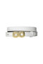 100% Genuine Leather, Thin 2 cm Milk White Women's Belt with Gold Color Buckle; Dress, Trouser Belt_Gözka - 3