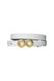 100% Genuine Leather, Thin 2 cm Milk White Women's Belt with Gold Color Buckle; Dress, Trouser Belt_Gözov - 3