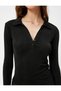 Polo Neck T-Shirt Long Sleeve Buttoned - 5