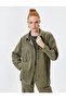 Oversize Shirt Jacket Pocket Detailed Buttoned - 2